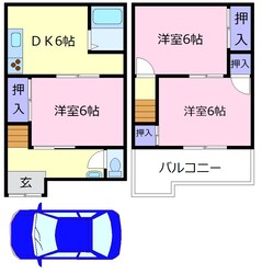 初芝駅 徒歩10分 1-2階の物件間取画像